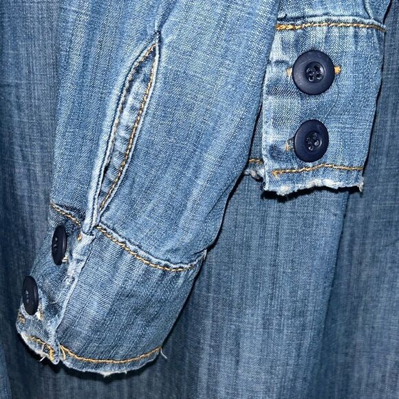Dollhouse Blue Button Down Denim Shirt(Size Small) - Picture 8 of 8